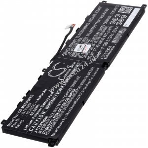 Accu geschikt voor Laptop MSI GP66, GP76, Leopard 10UG, Type BTY-M57