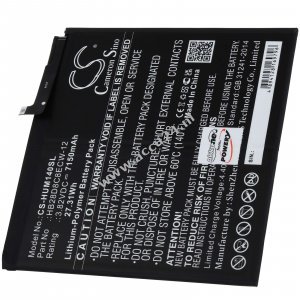 Accu geschikt voor tablet Huawei MatePad 10.4 2020, BAH3-W09, type HB28D8C8ECW-12