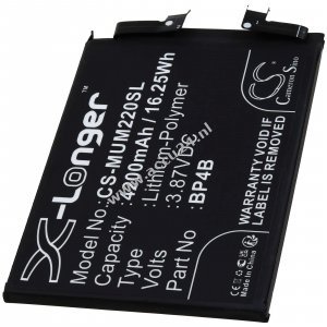 Batterij geschikt voor smartphone Xiaomi Mi 12 Lite 5G 2203129I type BP4B