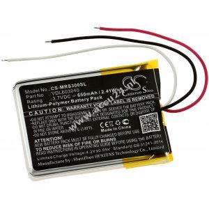 Accu geschikt voor Bluetooth-hoofdtelefoon Marshall Majoor II, Majoor III, Type VDL603040