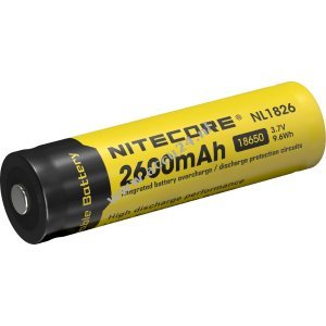 Nitecore Li-Ion batterij type 18650 2600mAh NL1826 Origineel