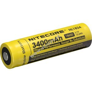 Nitecore Li-Ion batterij type 18650 3400mAh NL1834 Origineel