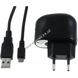 USB-Lader incl. 2.0 High-Speed USB-Kabel met Micro USB