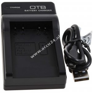 Lader, laadstation DC-K geschikt voor batterij Canon NB-6L / Samsung SLB-10A / SLB-11A