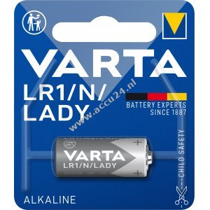 Varta Alkaline batterij, LR1 N LADY 1,5V 1er Blisterverpakking