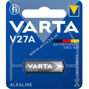 Varta alkaline batterij LR27 V27A V27GA 12V 1 blisterverpakking