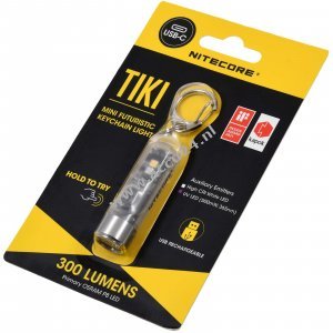 Nitecore TIKI sleutelhanger zaklamp - 300 lumen, met micro USB-poort