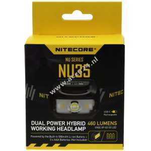 Nitecore NU35 LED-hoofdlamp, hoofdlamp, USB-C, max. 460 lumen