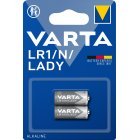 Varta Alkaline batterij, LR1 N LADY 1,5V blisterverpakking van 2