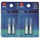 4x staafbatterij CR425 voor elektrische poses, vis poses, beetverklikkers 2x2 blisters